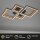 Briloner LED Deckenleuchte Schwarz-Holz 53x53cm 24W 4400lm warmweiß 3000K schwenkbar 3-Stufen-Dimmbar