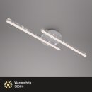 Briloner LED Deckenleuchte Chrom 60x14cm 10,5W 1400lm...