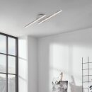 Briloner LED Deckenleuchte Chrom 60x14cm 10,5W 1400lm warmweiß 3000K Glitzereffekt