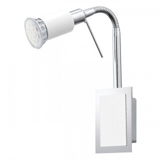 Eglo LED Wandleuchte Spot Eridan Chrom/Weiß 5W GU10 400lm warmweiß Schalter