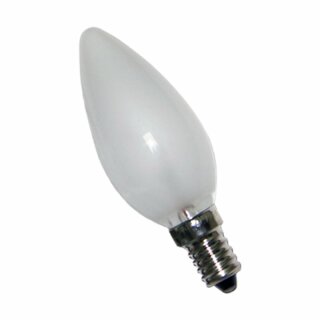 S.Amer Glühlampe Kerze 40W Glühbirne E14 matt 400lm warmweiß 2700K