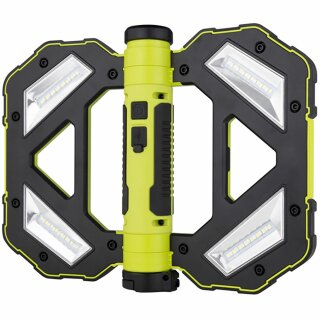 REV LED Akku Arbeitsleuchte Butterfly Schwarz 4x2W 700lm Tageslicht 6500K kaltweiß USB klappbar