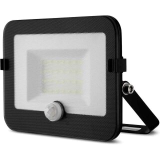 REV LED Fluter Strahler Mirano Schwarz IP44 20W 1800lm kaltweiß Bewegungsmelder