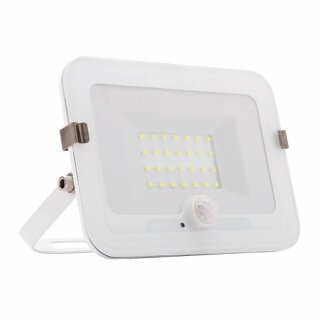 REV LED Strahler Mirano Weiß IP44 20W 1800lm Tageslicht 6500 kaltweiß Bewegungsmelder