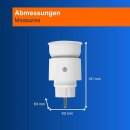 REV LED Steckdosenstrahler Weiß IP44 10W 1000lm warmweiß 3000K 4 Stufen dimmbar
