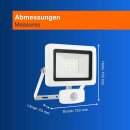 REV LED Strahler Fluter Flare Weiß IP44 20W 1700lm...