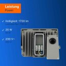REV LED Strahler Fluter Flare Weiß IP44 20W 1700lm Tageslicht 6500K kaltweiß Bewegungsmelder