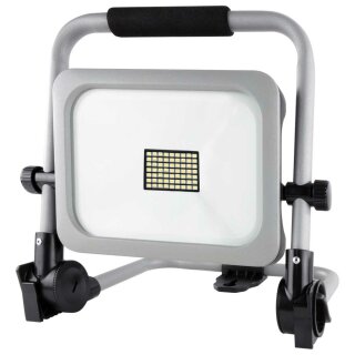 REV LED Akku Arbeitsstrahler Fluter Bright Silber IP54 30W 3000lm kaltweiß verstellbar Ständer