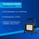 REV LED Arbeitsleuchte Baustrahler Flare IP65 50W 4250lm Tageslicht 6500K auf Ständer