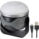 Brennenstuhl LED Akku Außenleuchte Oli Silber IP44 3W 350lm Neutralweiß 4000K Bluetooth Lautsprecher Powerbank