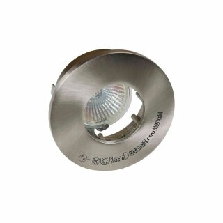Light Topps Halogen Einbaustrahler Eisen gebürstet 35W GU5,3 IP65 440lm warmweiß 2700K