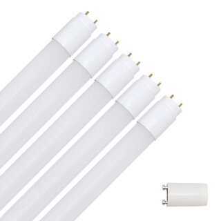 5 x LED Leuchtmittel T8 Röhre 120cm 17W G13 1900lm 860 kaltweiß 6000K Tageslicht inklusive Starter