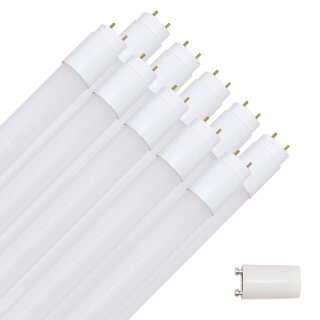 10 x LED Leuchtmittel T8 Röhre 120cm 17W G13 1900lm 860 kaltweiß 6000K Tageslicht inklusive Starter
