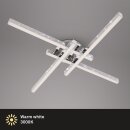 Briloner LED Deckenleuchte Chrom 60x60cm 21W 2900lm...