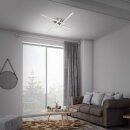 Briloner LED Deckenleuchte Chrom 60x60cm 21W 2900lm warmweiß 3000K Glitzereffekt
