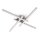 Briloner LED Deckenleuchte Chrom 60x60cm 21W 2900lm warmweiß 3000K Glitzereffekt