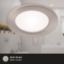 3 x Briloner LED Einbauleuchte Nickel matt rund Ø12cm IP44 7W 600lm Neutralweiß 4000K