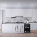 3 x Briloner LED Einbauleuchte Nickel matt rund Ø12cm IP44 7W 600lm Neutralweiß 4000K