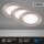 3 x Briloner LED Einbauleuchte Nickel matt rund Ø12cm IP44 7W 600lm Neutralweiß 4000K