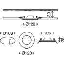 3 x Briloner LED Einbauleuchte Weiß rund Ø12cm IP44 7W 600lm Neutralweiß 4000K