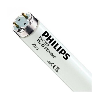 Philips Leuchtstofflampe T8 Röhre Master TL-D Xtra 58W/840 G13 5200lm neutralweiß 4000K