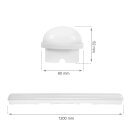 Spectrum LED Deckenleuchte Feuchtraumleuchte Limea Go Weiß 120cm IP65 50W 6700lm Tageslicht 6000K kaltweiß