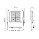 LED line PRIME LED Fluter Außenstrahler Schwarz IP66 50W 7000lm CCT 3000K/4000K/5000K 120°