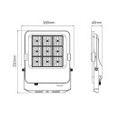 LED line PRIME LED Fluter Außenstrahler Schwarz IP66 100W 14000lm CCT 3000K/4000K/5000K 120°