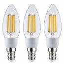 3 x Paulmann LED Filament Kerzen 2,5W = 43W E14 klar...
