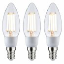3 x Paulmann LED Filament Kerzen 2,5W = 43W E14 klar...