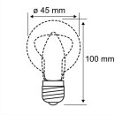 Paulmann LED Filament P45 Tropfen 2,5W = 43W E14 klar 525lm warmweiß 3000K ultra effizient