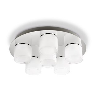 Philips LED Deckenleuchte Chrom/Weiß rund Ø45cm 6 x 5W 2400lm warmweiß dimmbar