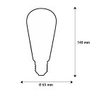 Segula LED Filament Edison Rustika Long Style 5W E27 klar 400lm extra warmweiß 2200K DIMMBAR