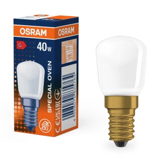 Osram Glühbirne Röhre Special Oven T 40W E14 Glühlampe 300lm warmweiß Backofenbirne