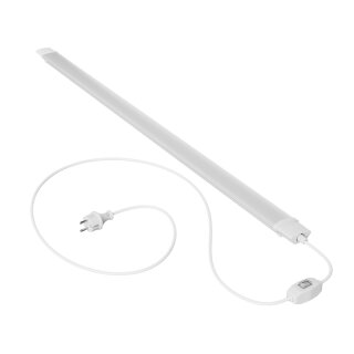 Spectrum LED Feuchtraumleuchte Limea Plug Weiß 120cm IP65 36W 5000lm Neutralweiß 4000K mit Stecker + Schalter
