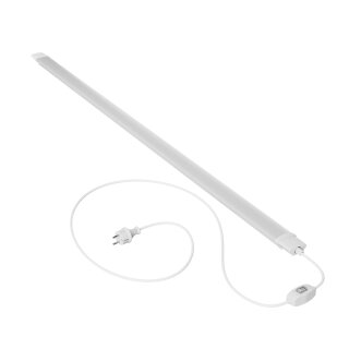 Spectrum LED Feuchtraumleuchte Limea Plug Weiß 150cm IP65 45W 6000lm Neutralweiß 4000K mit Stecker + Schalter