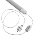 Spectrum LED Feuchtraumleuchte Limea Plug Weiß 150cm IP65 45W 6000lm Neutralweiß 4000K mit Stecker + Schalter