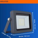 REV LED Fluter Strahler Flare Anthrazit IP65 20W 1700lm Tageslicht 6500K kaltweiß