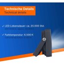 REV LED Fluter Strahler Flare Anthrazit IP65 20W 1700lm Tageslicht 6500K kaltweiß