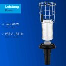 REV Handlampe Werkstattlleuchte Schwarz IP44 max. 60W E27 Gummigehäuse 5m Kabel Stecker