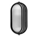 REV Ovalleuchte Feuchtraum Lumi Globe Schwarz IP44 max. 60W E27