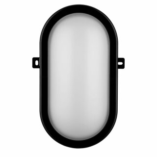 REV LED Außenleuchte Oval Schwarz IP44 10W 800lm Tageslicht 6500K kaltweiß