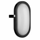 REV LED Außenleuchte Oval Schwarz IP44 10W 800lm Tageslicht 6500K kaltweiß