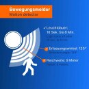 REV LED Strahler Fluter Flare Anthrazit IP44 20W 1700lm Tageslicht 6500K kaltweiß Bewegungsmelder