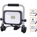 REV LED Arbeitsleuchte Bright Schwarz IP54 20W 1800lm Tageslicht 6500K kaltweiß auf Ständer