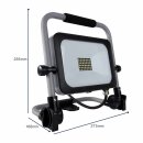 REV LED Fluter Arbeitsleuchte Strahler Bright IP54 50W 4700lm Tageslicht 6500K kaltweiß Ständer Kabel Stecker