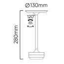 LED Line LED Akku Tischleuchte Camelia Silber 2,5W 250lm...