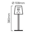 LED Line LED Akku Tischleuchte Taza Grün IP54 3,5W 400lm CCT 3000/4000/5000K Touchdimmer USB-C