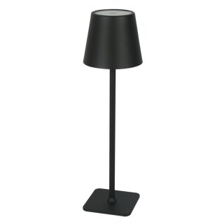LED Line LED Akku Tischleuchte Taza Schwarz IP54 3,5W 400lm CCT 3000/4000/5000K Touchdimmer USB-C