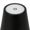 LED Line LED Akku Tischleuchte Taza Schwarz IP54 3,5W 400lm CCT 3000/4000/5000K Touchdimmer USB-C